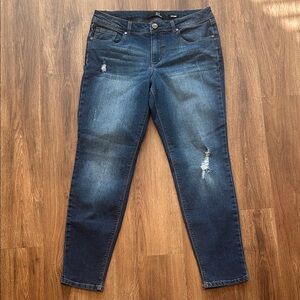 1822 Adrianna Blue Distressed Women Jeans Size 12